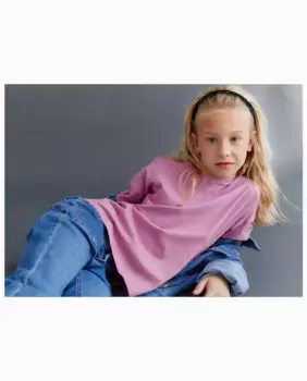 Базовая футболка для девочек с короткими рукавами Kids El Corte Ingls, цвет Ciruela