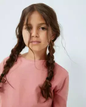 Базовая футболка для девочки с длинными рукавами Kids El Corte Ingls, терракотовый