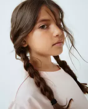 Базовая футболка для девочки с длинными рукавами Kids El Corte Ingls, светло-розовый