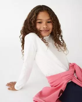 Базовая футболка для девочки с длинными рукавами El Corte Ingls, белый