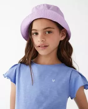 Базовая футболка для девочки с короткими рукавами и круглым вырезом El Corte Ingls, синий