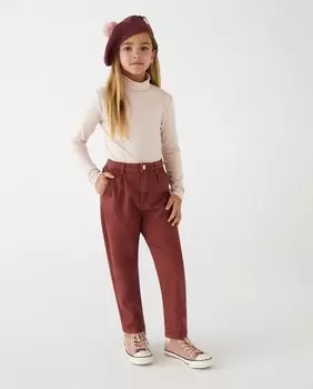 Базовая футболка для девочки с высоким воротником El Corte Ingls, розовый