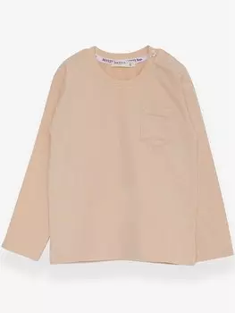 Базовая футболка для маленьких мальчиков с круглым вырезом Breeze, бежевый