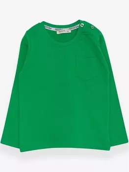 Базовая футболка для маленьких мальчиков с круглым вырезом Breeze, зеленый