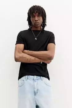 Базовая футболка для мышц Pull And Bear, черный