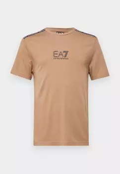 Базовая футболка EA7 Emporio Armani, бежевый