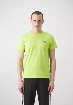 Базовая футболка EA7 Emporio Armani, кислотно-зеленый