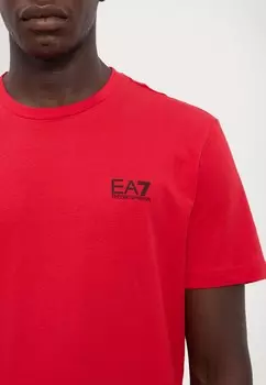 Базовая футболка EA7 Emporio Armani, светло-красный