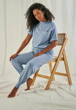 Базовая футболка ELFIE MERINO KNIT T-SHIRT WITH POCKET YOU LOOK PERFECT, синий