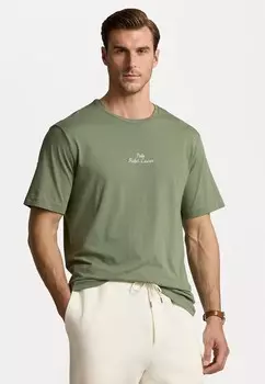 Базовая футболка EMBROIDERED LOGO JERSEY T-SHIRT Ralph Lauren, оливковый