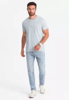 Базовая футболка EMBROIDERY Ombre, светло-серый