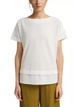 Базовая футболка Esprit, кремовый