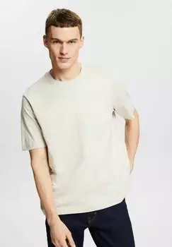 Базовая футболка Esprit, светло-бежевая