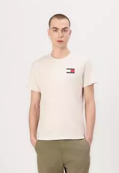 Базовая футболка ESSENTIAL FLAG TEE Tommy Jeans, бежевый