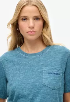 Базовая футболка ESSENTIAL LOGO OVERDYED Superdry, синий