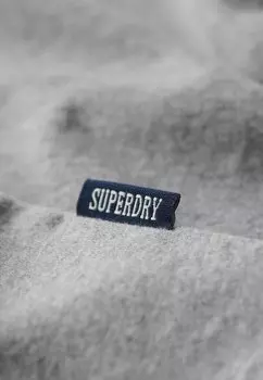 Базовая футболка Essential Logo Ringer Superdry, серый мергель насыщенного угольно-мергелевого цвета