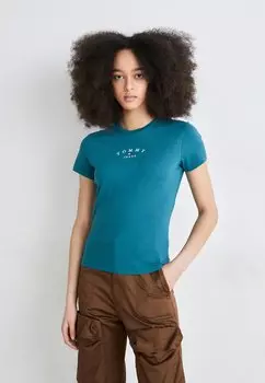 Базовая футболка ESSENTIAL LOGO Tommy Jeans, бирюзовый