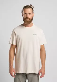 Базовая футболка ESSENTIAL T M Jack Wolfskin, слоновая кость