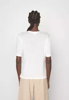 Базовая футболка Essentials Amaringa By Malene Birger, нежно-белая