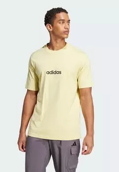 Базовая футболка ESSENTIALS LINEAR SINGLE adidas Sportswear, светло-желтый