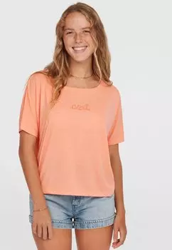 Базовая футболка ESSENTIALS SCRIPT DRAPE O'Neill, коралловый