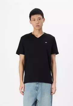 Базовая футболка EVERYDAY MICRO LOGO VEE GAP, черный