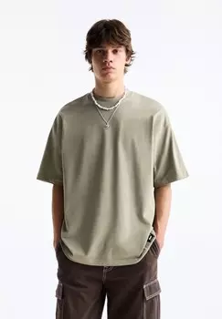 Базовая футболка EXTRA PULL&BEAR, хаки