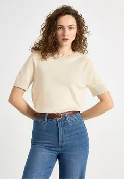 Базовая футболка FINE Lindex, бежевый