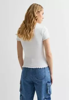 Базовая футболка FRILL SLEEVE New Look, белый