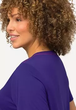 Базовая футболка FUNKTIONS ANTIBAKTERIELL V-AUSSCHNITT HALBARM Ulla Popken, фиолетовый