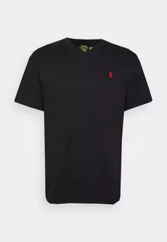 Базовая футболка ФУТБОЛКА CLASSIC FIT ИЗ ДЖЕРСИ С V-ОБРАЗНЫМ ВЫРЕЗОМ Polo Ralph Lauren, черная