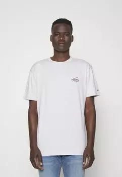 Базовая футболка ФУТБОЛКА SMALL FLAG Tommy Jeans, серебристо-серый вереск