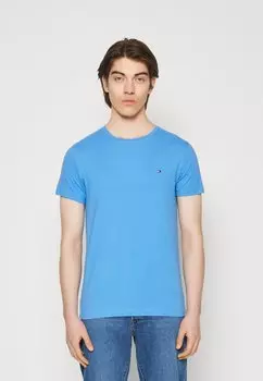 базовая футболка ФУТБОЛКА STRETCH SLIM FIT Tommy Hilfiger, культовый синий цвет