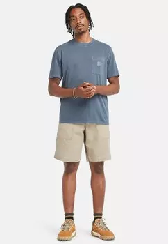 Базовая футболка GARMENT DYE CHEST TEE Timberland, темно-синий