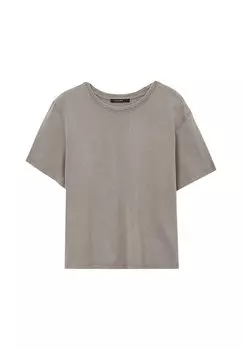 Базовая футболка GIROCOLLO EFFETTO SLAVATO Calliope, коричневый