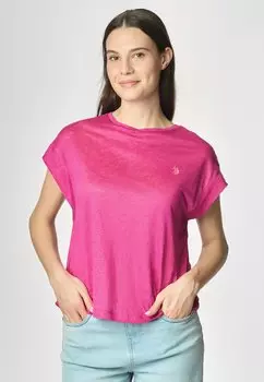 Базовая футболка GIROCOLLO U.S. Polo Assn., фуксия