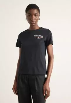 Базовая футболка GRAPHIC GANT, черный
