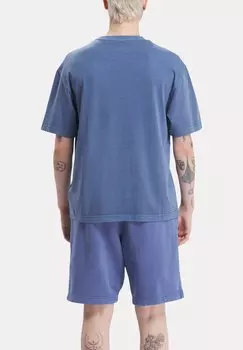 Базовая футболка Graphic Short Sleeve Identity Washed Reebok, однотонная синяя