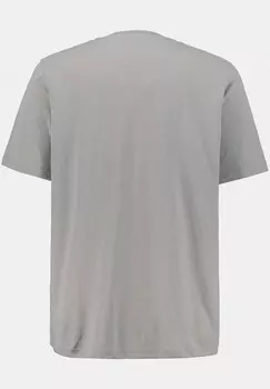 Базовая футболка GROSSE GRSSEN BIS 7XL IM DOPPELPACKHENLEY RUNDHALSAUSSCHNITT KNOPFLEISTE JP1880, цвет Mottled Grey