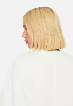 Базовая футболка HEAVY BOXY FIT SHORT SLEEVE Bershka, белый