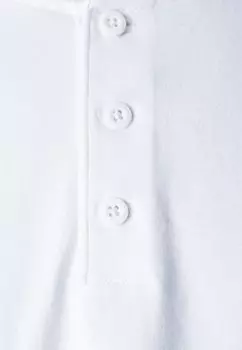 Базовая футболка Henley Abercrombie & Fitch, ярко-белая