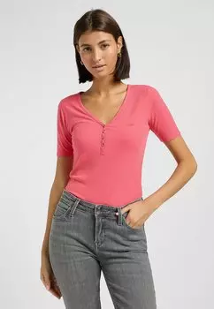 Базовая футболка HENLEY Lee, сиреневый