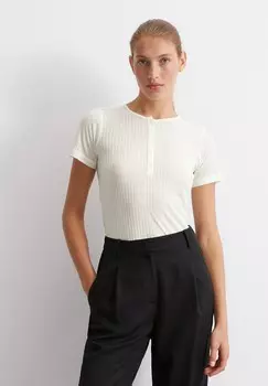 Базовая футболка HENLEY Marc O'Polo, белый