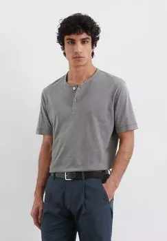 Базовая футболка HENLEY REGULAR AUS SOFTEM Marc O'Polo, светло-серый