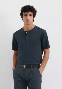 Базовая футболка HENLEY REGULAR AUS SOFTEM Marc O'Polo, темно-синий