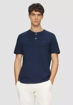 Базовая футболка HENLEY s.Oliver, темно-синий