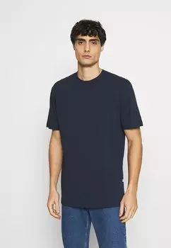 базовая футболка Hrelaxcolman200 O Neck Selected, цвет navy blazer