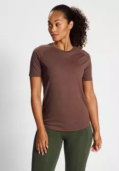 Базовая футболка Hummel, коричневый