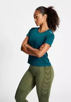 Базовая футболка Hummel, темно-зеленый