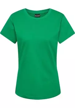Базовая футболка Hummel, зеленый неон